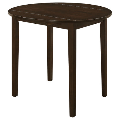 3-Piece Dining Set with Drop Leaf Table and Upholstered Chairs