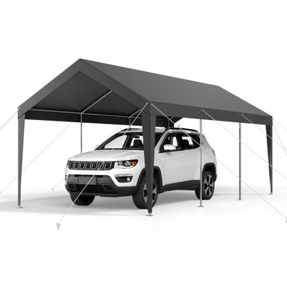 Carport Car Canopy 10 x 20 FT Heavy Duty Portable Car Garage Shelter Tent Grey