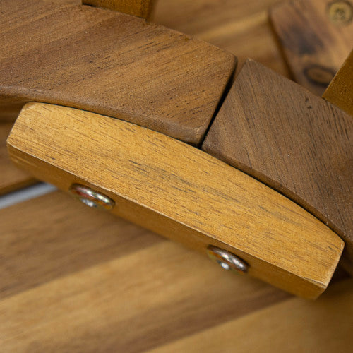 Outdoor Round Top Acacia Wood Dining Table,Round Bistro Table,Teak Finish