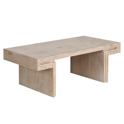 48 Inch Double-Tier Vintage Industrial Table, Antique Natural