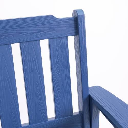 Minimalist dark blue bench Environmentally friendly and recyclable, suitable for both indoor and outdoor use. Just wipe it clean when it gets dirty