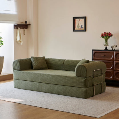 78.8 inch  Corduroy Convertible Sofa Bed, Boneless Loveseat