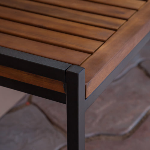 WOOD AND METAL BENCH