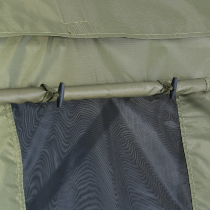 Pop Up Gazebo Tent, Pop-Up Screen Tent 6 Sided Canopy Sun Shelter with 6 Removable Privacy Wind Cloths & Mesh Windows, 10x10FT Quick Set Screen Tent with Mosquito Netting, Army Green