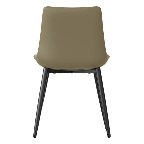 PU Leather Dining Chairs with Adjustable Feet, Set of 2, Camel