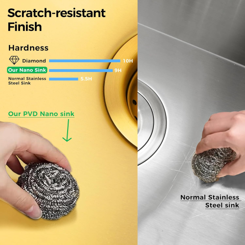 32 Gold Undermount Workstation Kitchen Sink-32 x 19 Inch 16 Gauge Stainless Steel Undermount Kitchen Sink