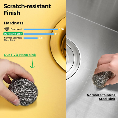 32 Gold Undermount Workstation Kitchen Sink-32 x 19 Inch 16 Gauge Stainless Steel Undermount Kitchen Sink