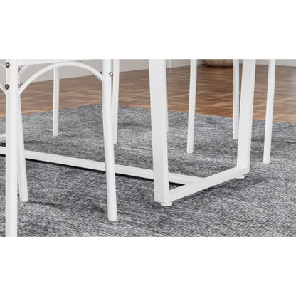 4-Piece Industrial Dining Set, MDF Table & 4 Curved Back Chairs