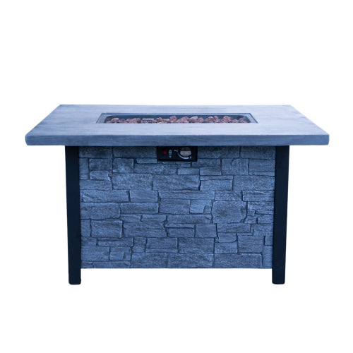 44" W x 25" H Outdoor Patio Propane Gas Fire Pit Table - 50,000 BTU High
