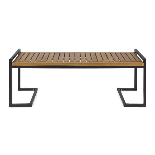 WOOD AND METAL BENCH