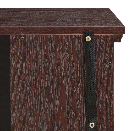 70 Inch TV Stand with Electric Fireplace Cherry Faux Stone Media Console