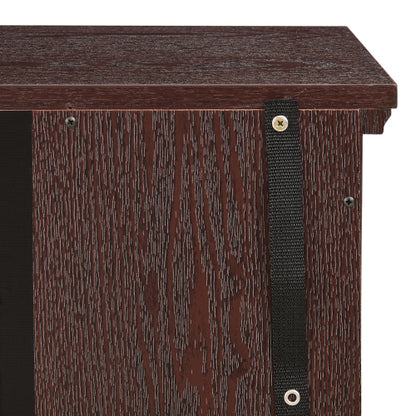 70 Inch TV Stand with Electric Fireplace Cherry Faux Stone Media Console