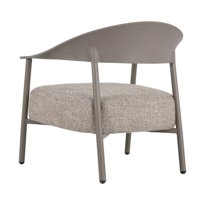 Holiday - Modern 2-Piece Accent Chair Set with Coffee Table – Warm Grey PP & Steel Frame Sofa Set, Soft Cushioned Seating for Living Room, Lounge, Balcony (2 Chairs + 1 Table)