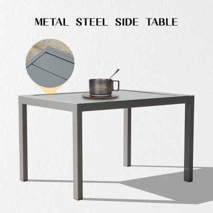 Pool Lounge Chairs Set of 3-Dark Grey (2 Lounge Chairs+1 Table)