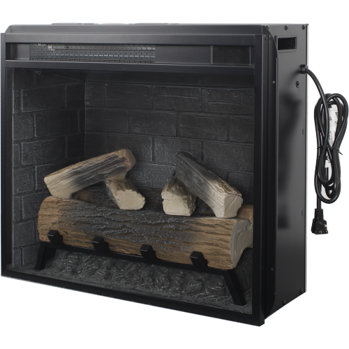 23 inch Infrared heating electric fireplace insert, with log set & realistic flame, remote control with timer, overheating protection