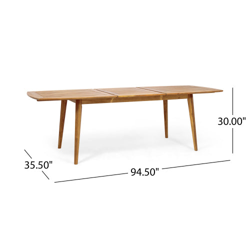 Outdoor Acacia Wood Expandable Dining Table, Teak