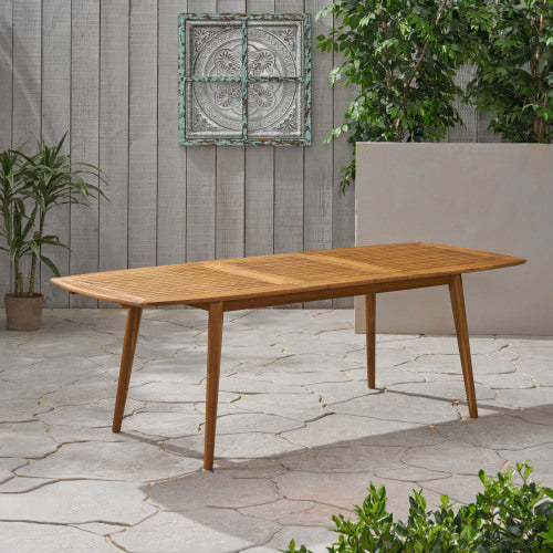 Outdoor Acacia Wood Expandable Dining Table, Teak