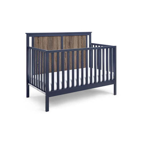 4-in-1 Convertible Crib Midnight Blue/Vintage Walnut