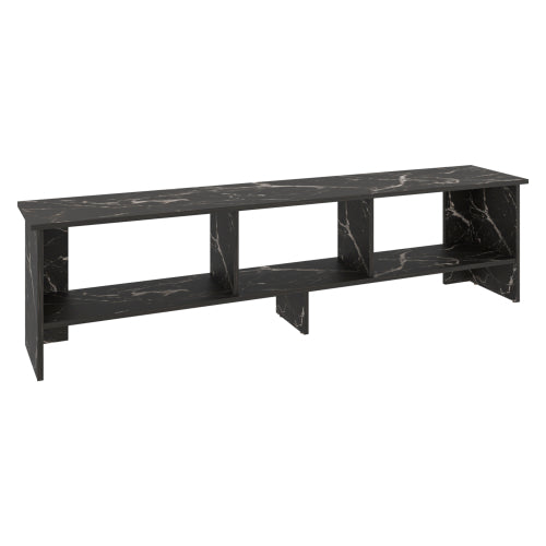 Modern Minimalist Open Shelf TV Stand Scratch Resistant Melamine Media Console for Living Room