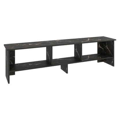 Modern Minimalist Open Shelf TV Stand Scratch Resistant Melamine Media Console for Living Room