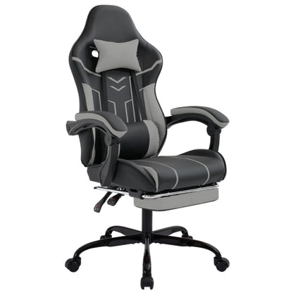Gaming chair, Computer chair Ergonomic chair with footrest Office chair Ergonomic computer chair with lumbar backrest Blackgray