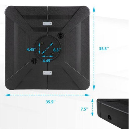 10 Ft Blue Square Large Cantilever Patio Umbrella with 360° Rotation & Tit Adjustment and Heavy Duty Offset Polyester Canopy Deck Umbrella without base.