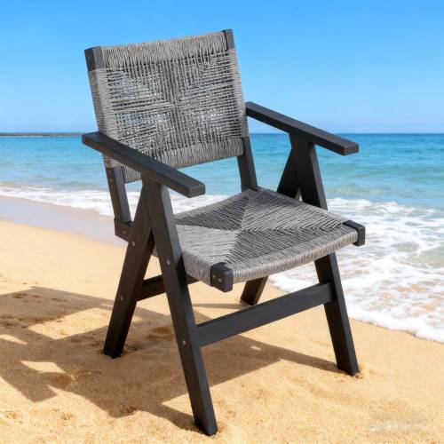 Lounge chair CHARCOAL GREY color, suitable for all seasons: Outdoor lounge chair