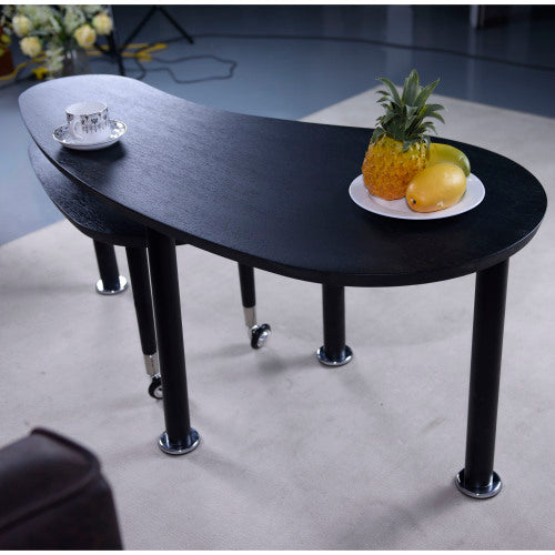 360° Rotatable Coffee Table, Oak Veneer, Multi-Color