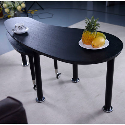 360° Rotatable Coffee Table, Oak Veneer, Multi-Color