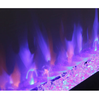 Smart 60" WiFi-Enabled Electric Fireplace Heater, Recessed in-Wall and Wall-Mounted