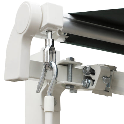 Outsunny 10' x 8' Retractable Awning, Patio Awnings, Sunshade Shelter w/ Manual Crank Handle, UV & Water-Resistant Fabric and Aluminum Frame for Deck, Balcony, Yard, Green