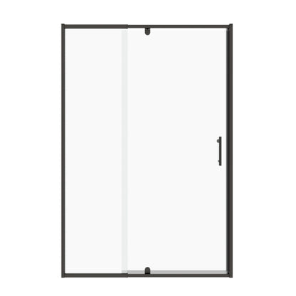38-42" W x 71" H Piovt Swing Glass Shower Door,Pivot Frame Sliding Shower Door with 1/4"(6mm) Clear SGCC Tempered Glass,Matte Black Finish Shower Doors,Reversible Installation
