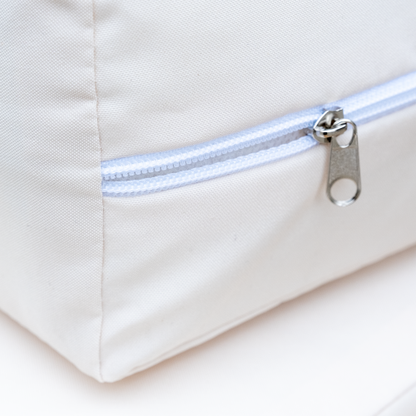 U_STYLE Acacia Wood Outdoor Lounge Set - Chair and Ottoman with Removable Cushions