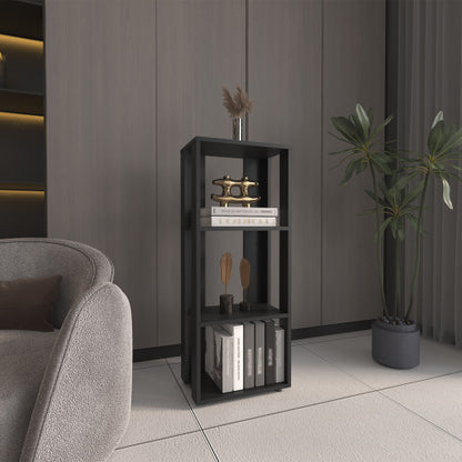 Eco 39inch  Tall Four-Tier Bookcase Storage Cabinet, Black