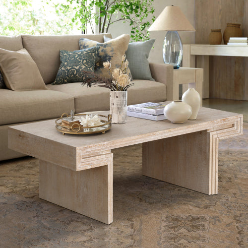 48 Inch Double-Tier Vintage Industrial Table, Antique Natural