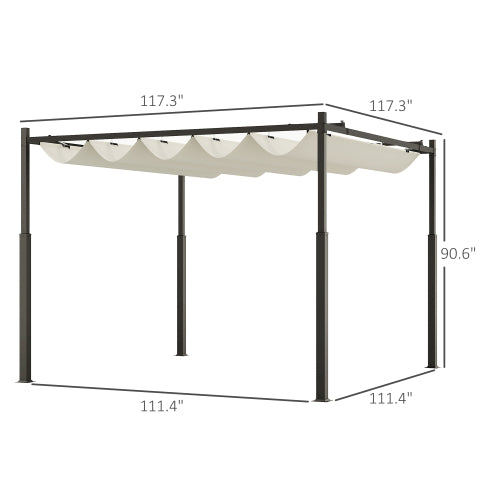 Easy to Setup Outdoor Pergola,Retractable Pergola Canopy with Magnetic Fixture
