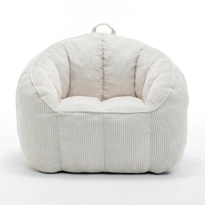 Corduroy Giant Adult BeanBag Sofa Chair with Armrests,Filler Included