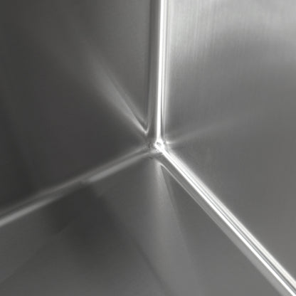 Stainless Steel Kitchen Sink, 33″x22″ Single Bowl, Overmount Handmade Sink in Brushed, with Cutting Board, Colander, Grid, LS-SSBR01