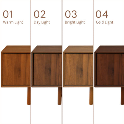 78.7 inch Walnut Fluted Glass Door TV Stand 2 Drawer Media Console Solid Wood Leg For 85 inch TV