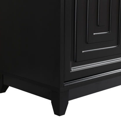 Modern TV Stand for 65 Inch TV with Storage Cabinets and Solid Wood Legs