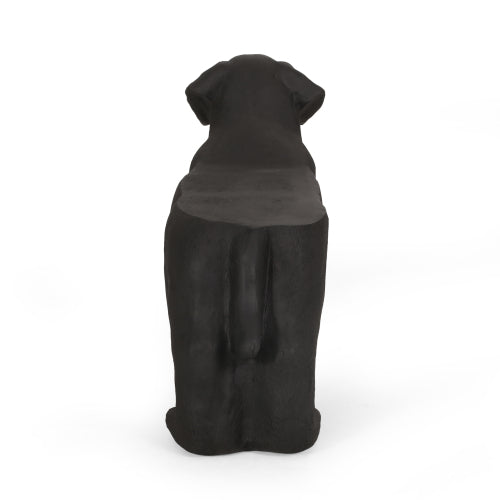 DOG BENCH, Outdoor Bench, Matte Black + Black, No Assembly Required