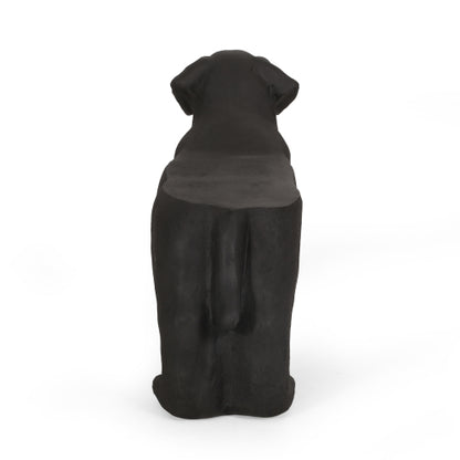DOG BENCH, Outdoor Bench, Matte Black + Black, No Assembly Required