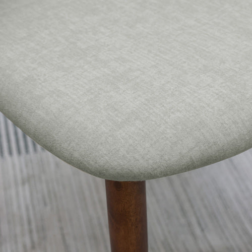 Set of 2 Laurel Green Flannelette Dining Chairs, Crack Resistant Oak Wood Leg Armless Accent Chairs