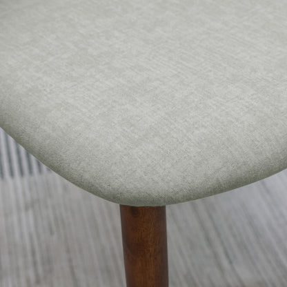 Set of 2 Laurel Green Flannelette Dining Chairs, Crack Resistant Oak Wood Leg Armless Accent Chairs