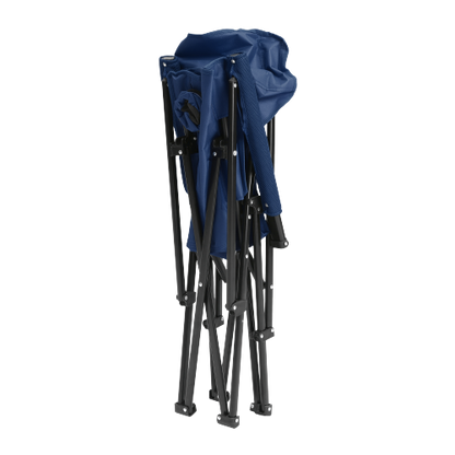 High Back Heavy Duty Lawn Chair Support 250LBS, Portable Collapsible Chair with Cup Holder -Navy blue