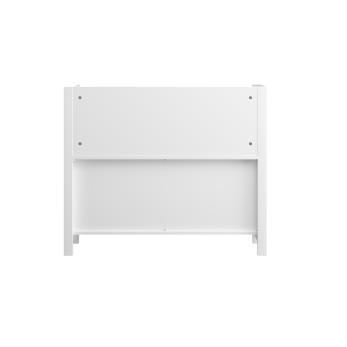 Kids Bookshelf with 3-Tier Front Storage and Fabric Toy Bins