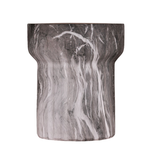 Cement Outdoor End Tables for Patio, GardenAccent Table Faux Terrazzo Accent Table, Modern Small Round Side Tablefor Outside, Tree Stump Garden Stool DrumTable indoor and Outdoor