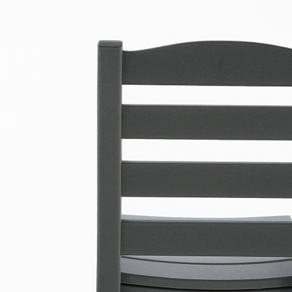 Grey Armless Outdoor Chairs – HDPE Material set of 2