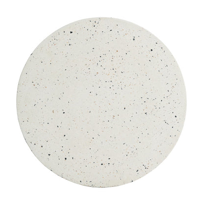Outdoor 24" H MGO Terrazzo Side Table, White