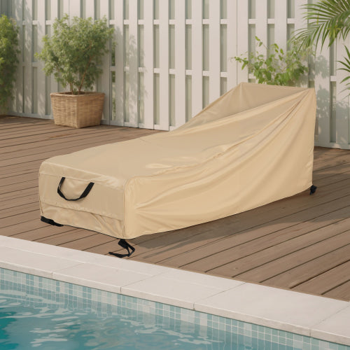 Shield Outdoor Slope Chaise Lounge Cover, Beige
